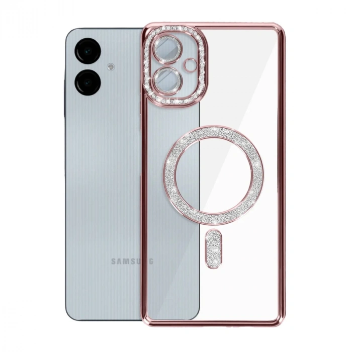 Samsung Galaxy A06 Joke Simli Magneticsafe Kılıf - Pembe