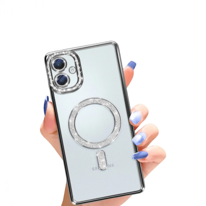 Samsung Galaxy A06 Joke Simli Magneticsafe Kılıf - Siyah