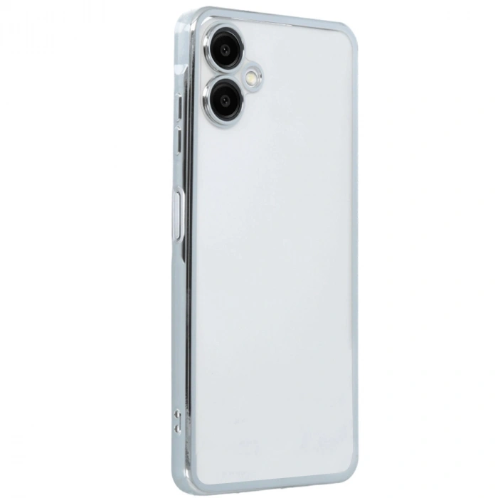 Samsung Galaxy A06 Kılıf Razer Lensli Silikon - Gümüş