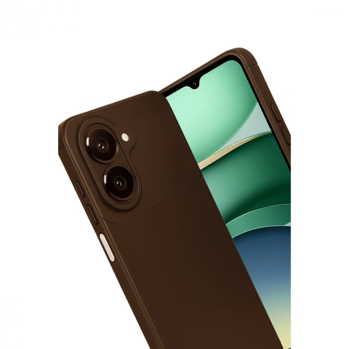 Samsung Galaxy A07 4g Auto Focus Karbon Kapak - Kahverengi