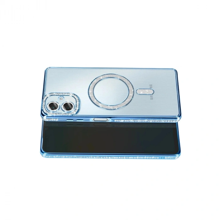 Samsung Galaxy A07 4g Joke Simli Magneticsafe Kılıf - Mavi