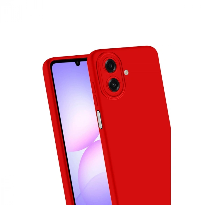 Samsung Galaxy A07 4g Nano İçi Kadife Silikon - Kırmızı