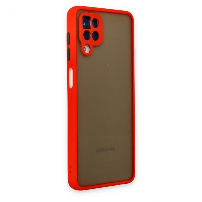 Samsung Galaxy A12 Kılıf Montreal Silikon Kapak - Kırmızı