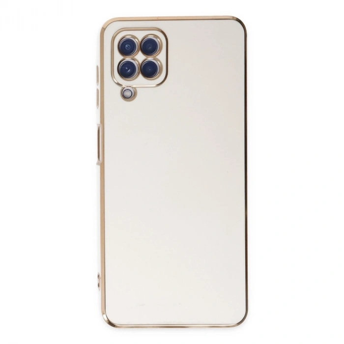 Samsung Galaxy A12 Kılıf Volet Silikon - Beyaz