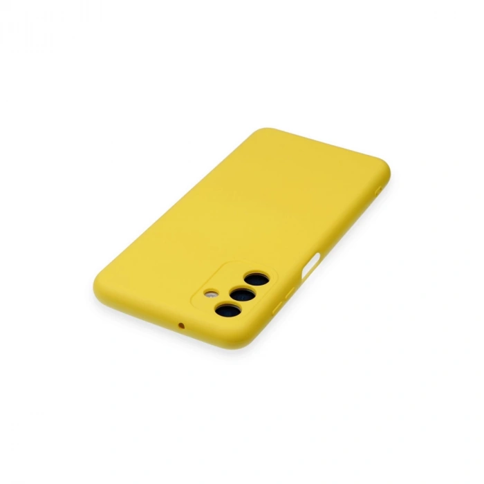 Samsung Galaxy A14 4g Kılıf Nano İçi Kadife Silikon - Sarı