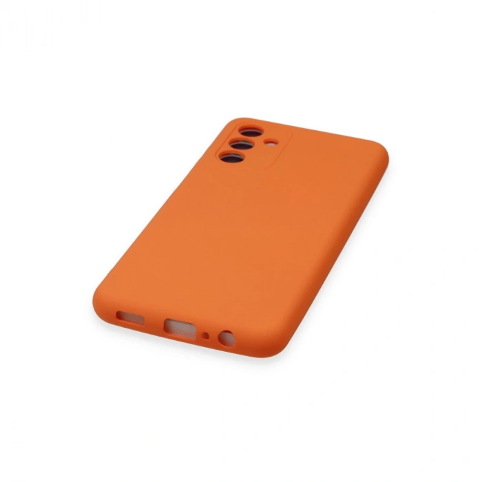 Samsung Galaxy A14 4g Kılıf Nano İçi Kadife Silikon - Turuncu