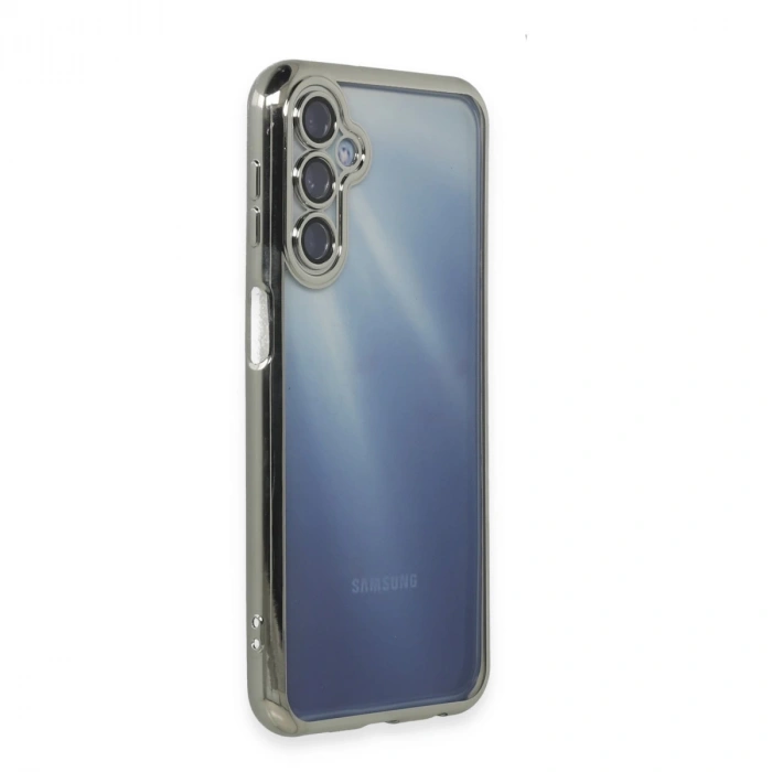 Samsung Galaxy A15 4g Kılıf Razer Lensli Silikon - Gümüş