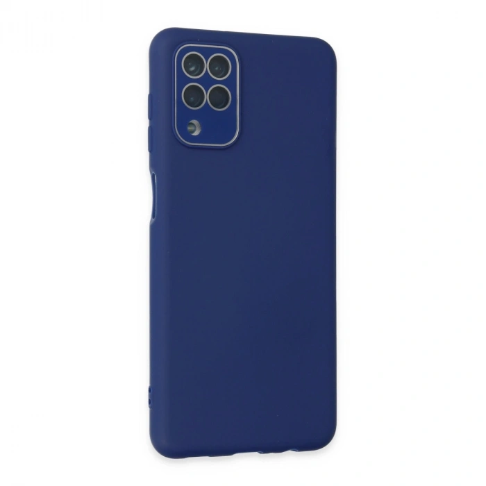 Samsung Galaxy A22 Kılıf Lansman Glass Kapak - Sky Blue