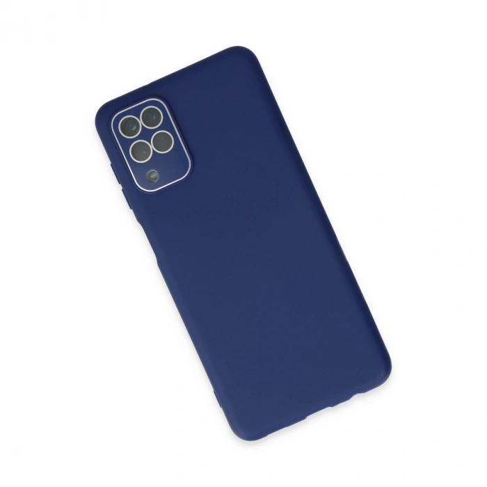 Samsung Galaxy A22 Kılıf Lansman Glass Kapak - Sky Blue