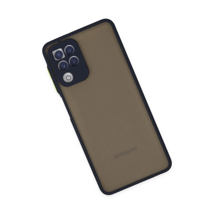 Samsung Galaxy A22 Kılıf Montreal Silikon Kapak - Lacivert
