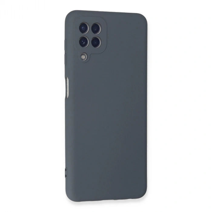 Samsung Galaxy A22 Kılıf Nano İçi Kadife Silikon - Gri