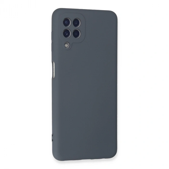 Samsung Galaxy A22 Kılıf Nano İçi Kadife Silikon - Gri