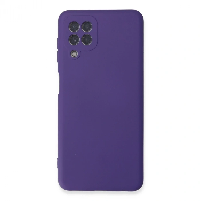 Samsung Galaxy A22 Kılıf Nano İçi Kadife Silikon - Mor