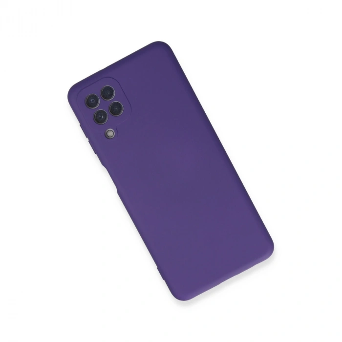 Samsung Galaxy A22 Kılıf Nano İçi Kadife Silikon - Mor
