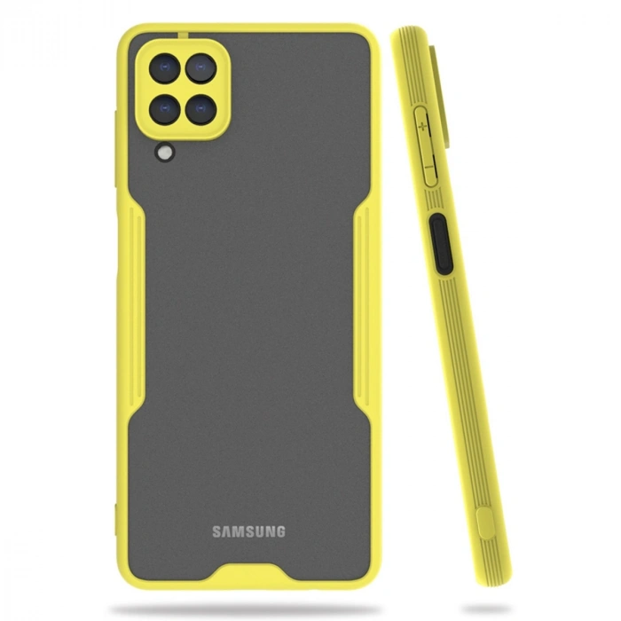 Samsung Galaxy A22 Kılıf Platin Silikon - Sarı