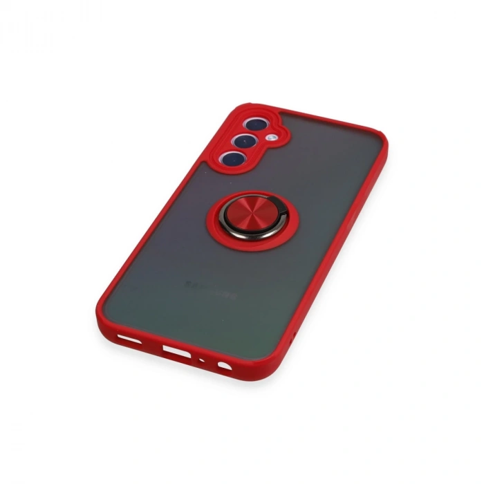 Samsung Galaxy A24 4g Kılıf Montreal Yüzüklü Silikon Kapak - Kırmızı