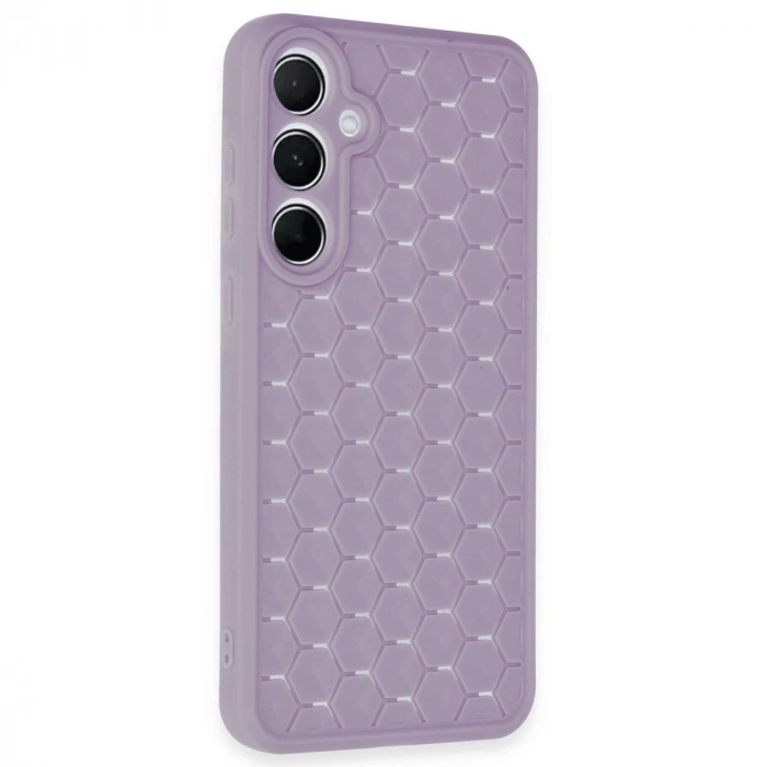 Samsung Galaxy A25 5g Kılıf Petek Silikon Kapak - Lila