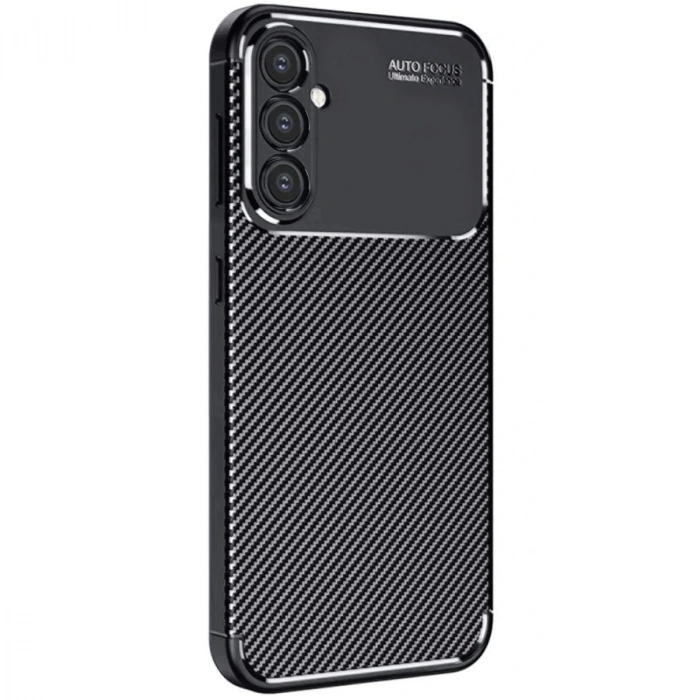 Samsung Galaxy A26 Kılıf Auto Focus Karbon Kapak - Siyah