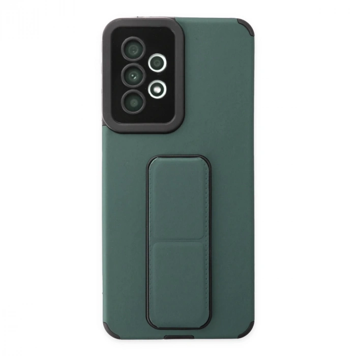 Samsung Galaxy A33 5g Kılıf Mega Standlı Silikon - Yeşil