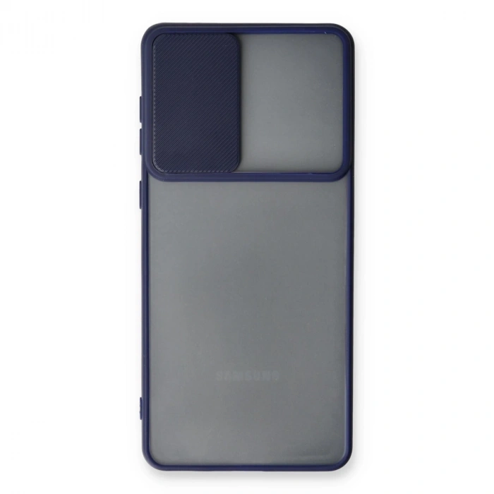 Samsung Galaxy A33 5g Kılıf Palm Buzlu Kamera Sürgülü Silikon - Lacivert