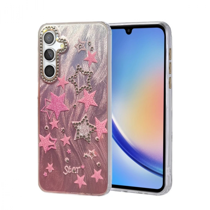 Samsung Galaxy A34 5g Kılıf Blade Aynalı Desenli Kapak - Desen 7