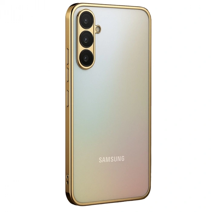 Samsung Galaxy A34 5g Kılıf Razer Lensli Silikon - Gold