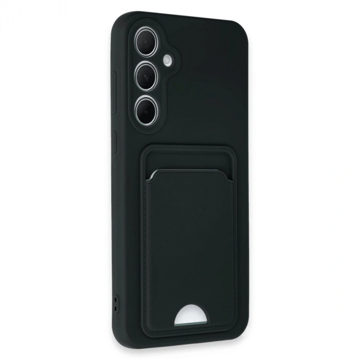 Samsung Galaxy A35 5g Kılıf Kelvin Kartvizitli Silikon - Siyah