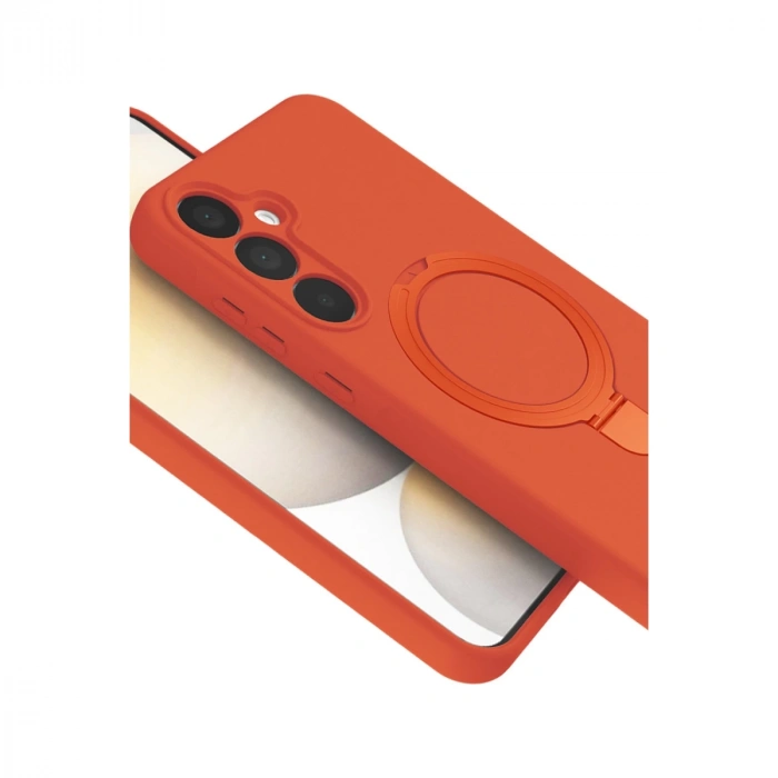 Samsung Galaxy A35 5g Regal Magsafe Standlı Kapak - Turuncu