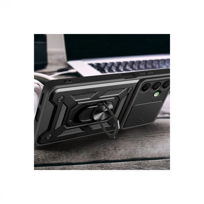 Samsung Galaxy A36 Kılıf Pars Lens Yüzüklü Silikon - Lacivert