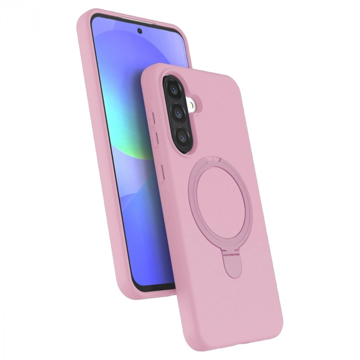 Samsung Galaxy A37 5g Regal Magsafe Standlı Kapak - Açık Pembe