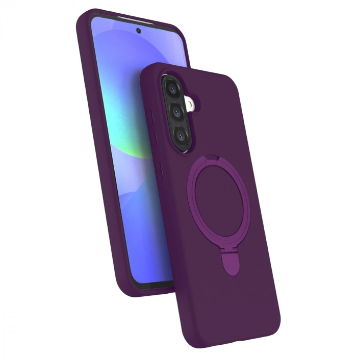 Samsung Galaxy A37 5g Regal Magsafe Standlı Kapak - Derin Mor