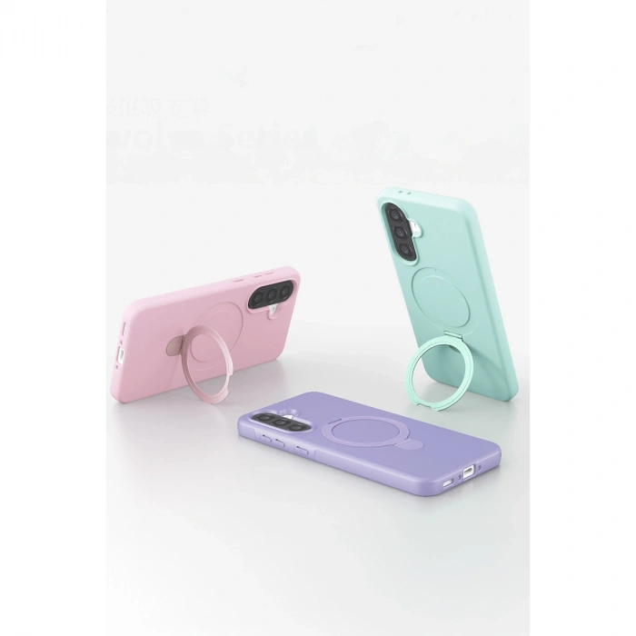 Samsung Galaxy A37 5g Regal Magsafe Standlı Kapak - Yeşil