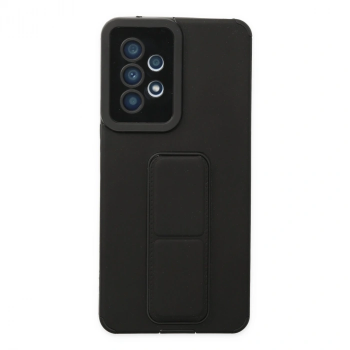 Samsung Galaxy A53 5g Kılıf Mega Standlı Silikon - Siyah