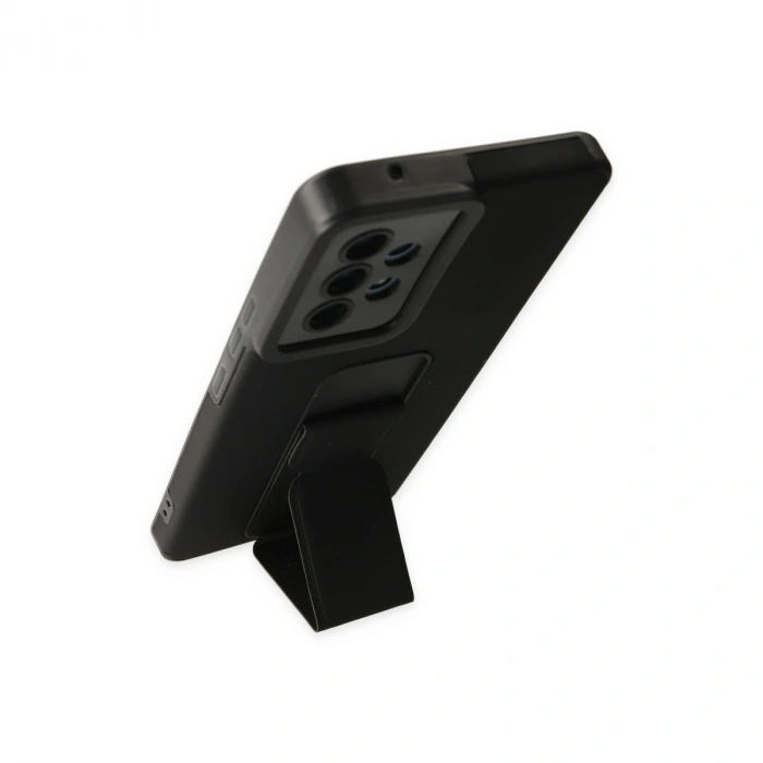 Samsung Galaxy A53 5g Kılıf Mega Standlı Silikon - Siyah