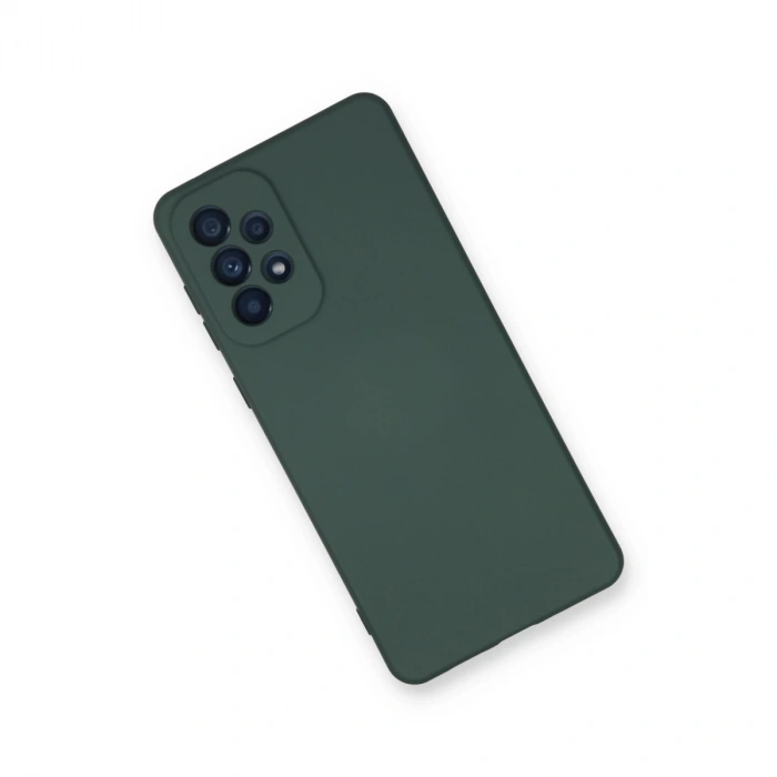 Samsung Galaxy A53 5g Kılıf Nano İçi Kadife Silikon - Koyu Yeşil