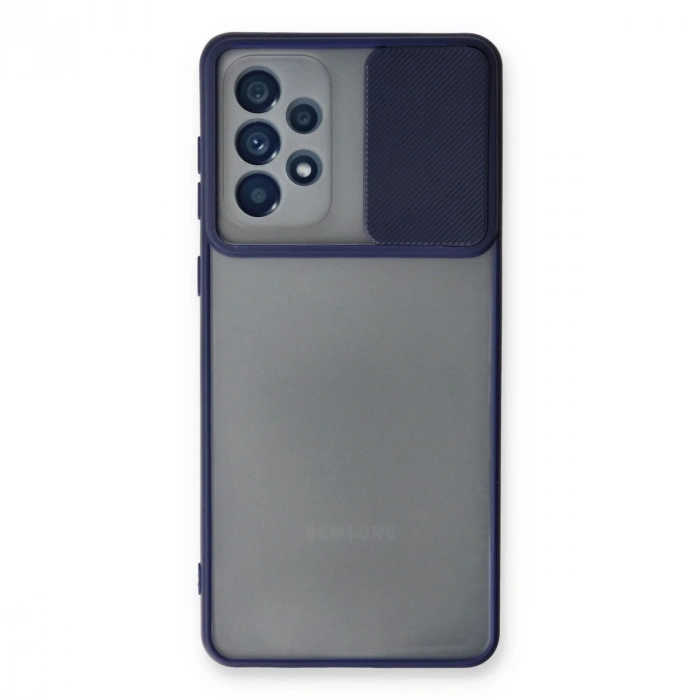 Samsung Galaxy A53 5g Kılıf Palm Buzlu Kamera Sürgülü Silikon - Lacivert