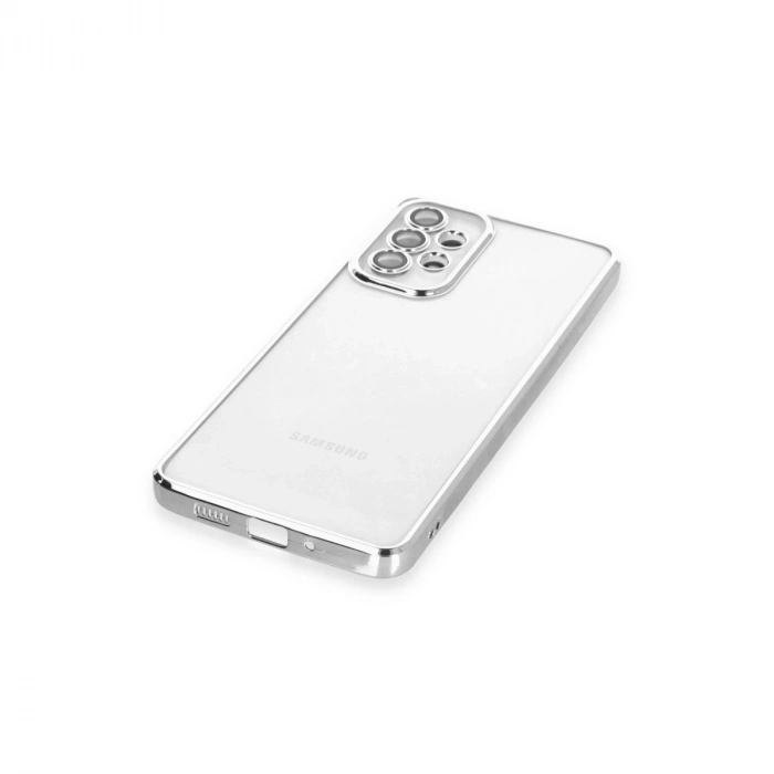 Samsung Galaxy A53 5g Kılıf Razer Lensli Silikon - Gümüş