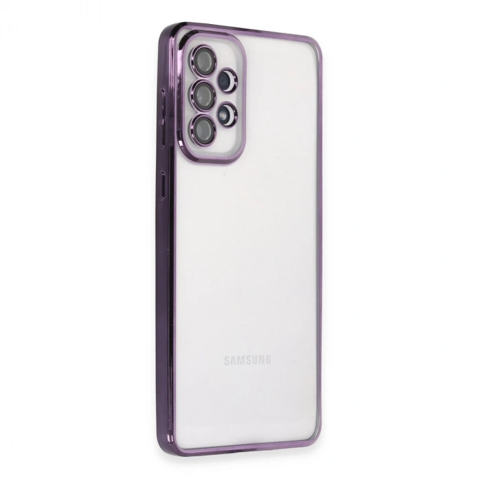 Samsung Galaxy A53 5g Kılıf Razer Lensli Silikon - Mor