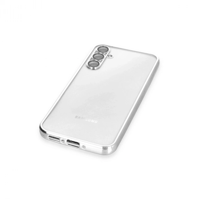 Samsung Galaxy A54 5g Kılıf Razer Lensli Silikon - Gümüş