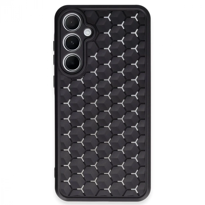 Samsung Galaxy A55 5g Kılıf Petek Silikon Kapak - Siyah