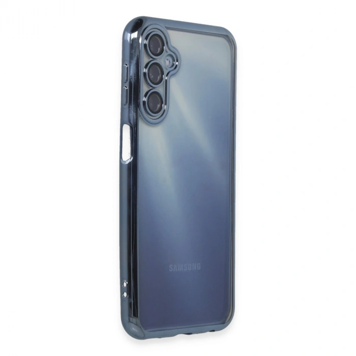 Samsung Galaxy A55 5g Kılıf Razer Lensli Silikon - Açık Mavi