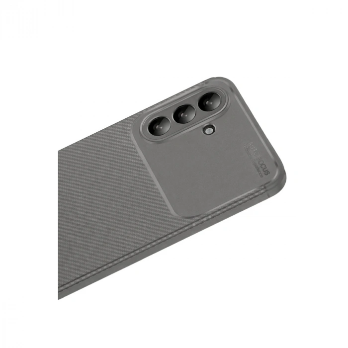 Samsung Galaxy A56 Kılıf Auto Focus Karbon Kapak - Gri