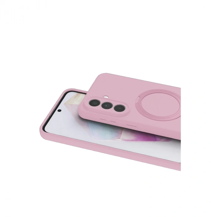 Samsung Galaxy A57 5g Regal Magsafe Standlı Kapak - Açık Pembe