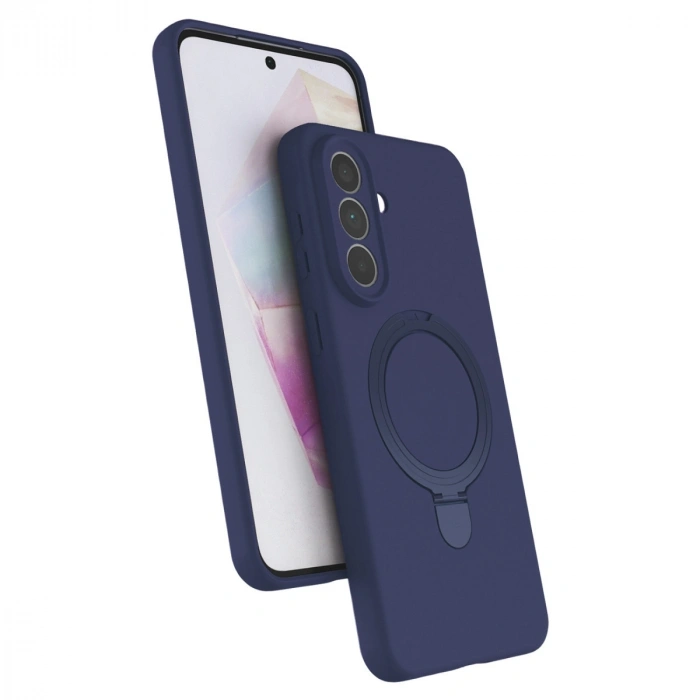 Samsung Galaxy A57 5g Regal Magsafe Standlı Kapak - Lacivert