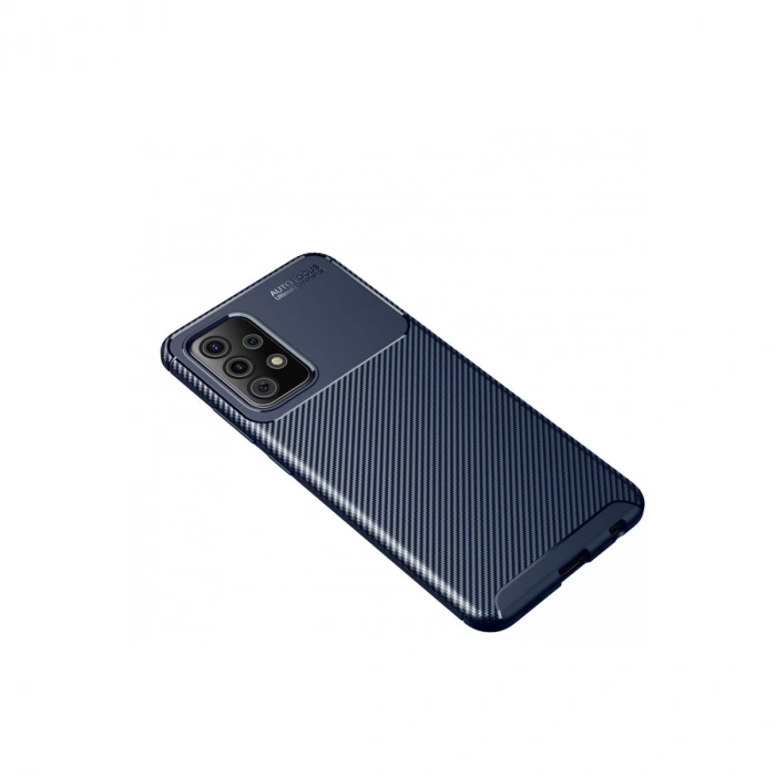 Samsung Galaxy A72 Kılıf Auto Focus Karbon Kapak - Lacivert