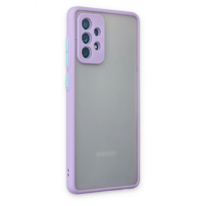Samsung Galaxy A72 Kılıf Montreal Silikon Kapak - Mor