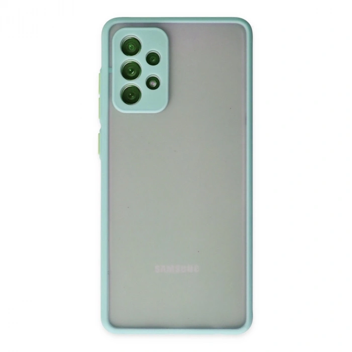 Samsung Galaxy A72 Kılıf Montreal Silikon Kapak - Turkuaz
