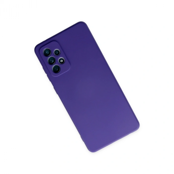Samsung Galaxy A72 Kılıf Nano İçi Kadife Silikon - Mor