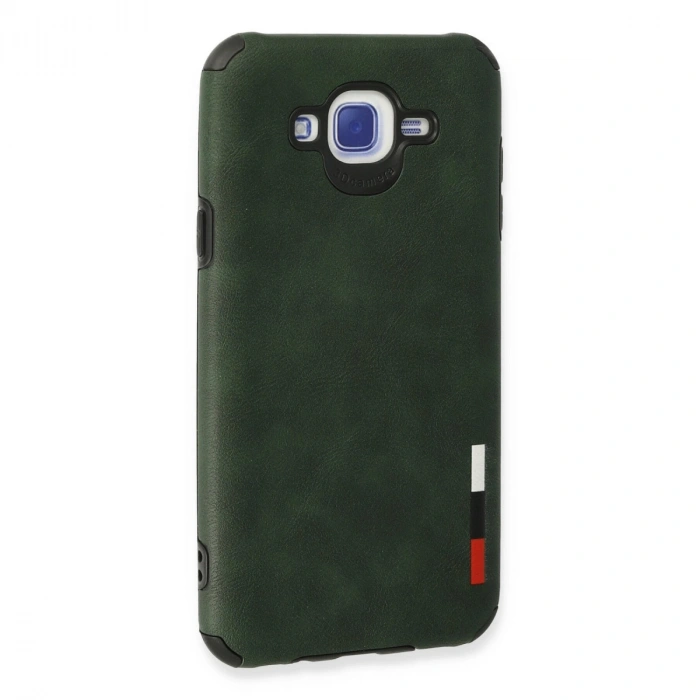 Samsung Galaxy J7 Kılıf Loop Deri Silikon - Yeşil