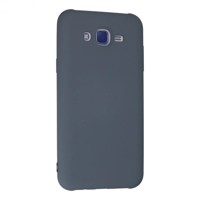 Samsung Galaxy J7 Kılıf Nano İçi Kadife Silikon - Gri